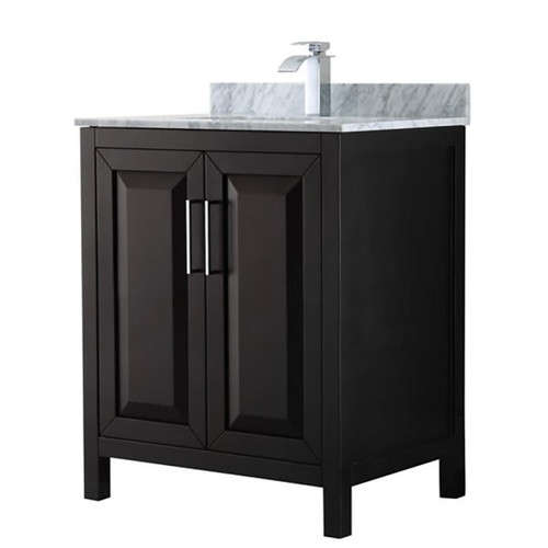 Wyndham Daria Dark Espresso Single Bathroom Vanity 30" With Countertop & Sink