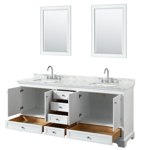Wyndham Deborah 80 In Double Bath Vanity W/ Mirror