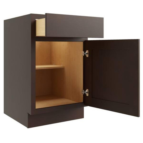 CNC CABINETRY 12" W 1 Door Base Cabinet (L), Luxor Espresso