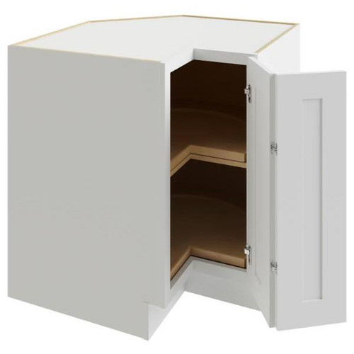 CNC CABINETRY Lazy Susan Corner Base Cabinet (R), Luxor White