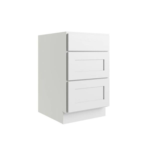 CNC CABINETRY 15" W Vanity Drawer Base Cabinet, Luxor White