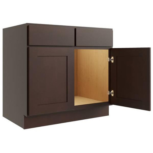 CNC CABINETRY 33" W Sink Base Cabinet, Luxor Espresso