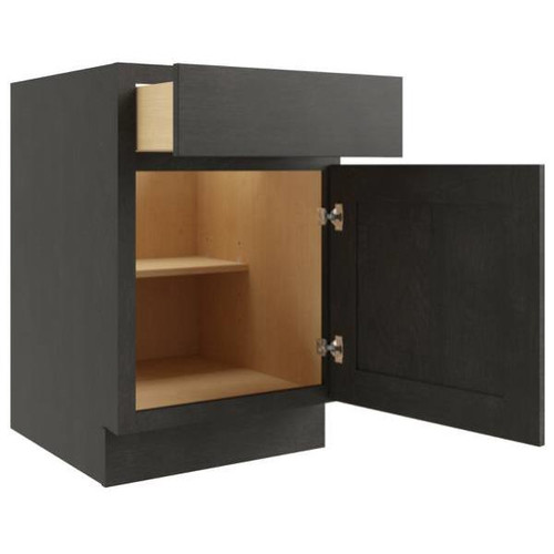 CNC CABINETRY 12" W 1 Door Base Cabinet R, Luxor Smoky Grey