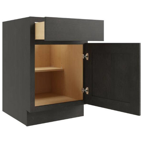 CNC CABINETRY 12" W 1 Door Base Cabinet L, Luxor Smoky Grey