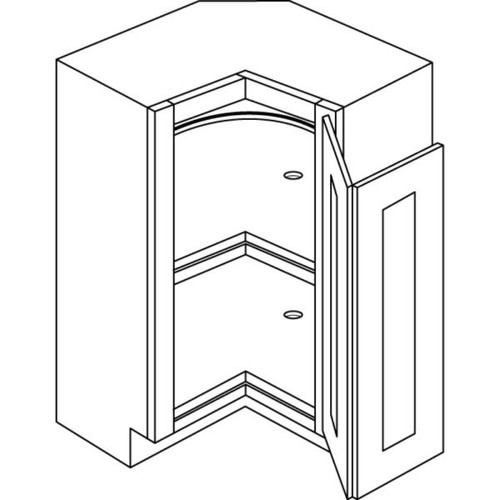 CNC CABINETRY Lazy Susan Corner Base Cabinet (L), Country Oak