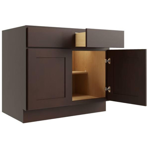 CNC CABINETRY 30" W 2 Drawer 2 Door Base Cabinet, Luxor Espresso