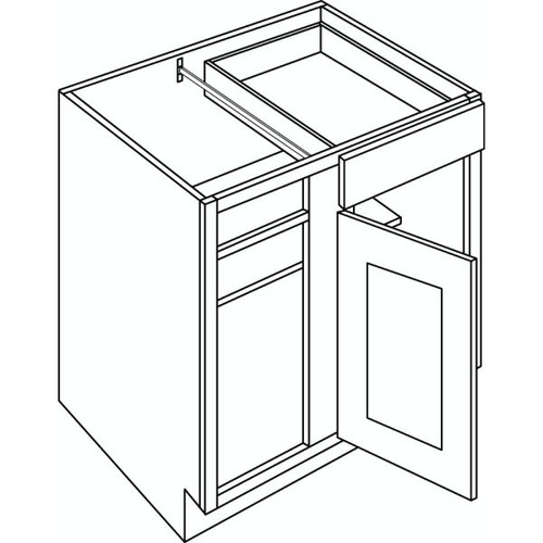 CNC CABINETRY 42/45 Blind Base Cabinet (L), Country Oak