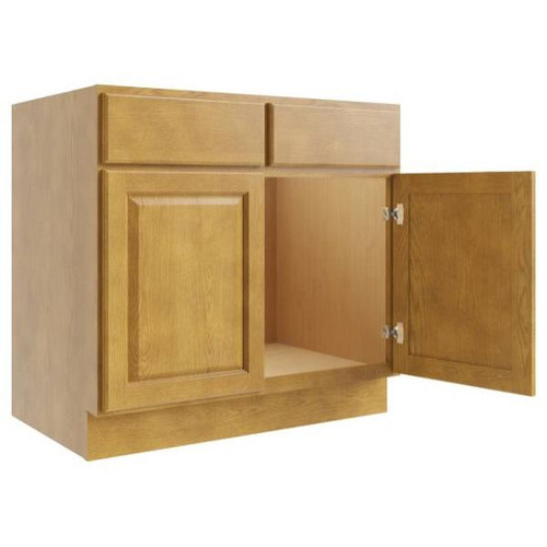 CNC CABINETRY Country Oak Sink Base Cabinet 39w X 34.5h