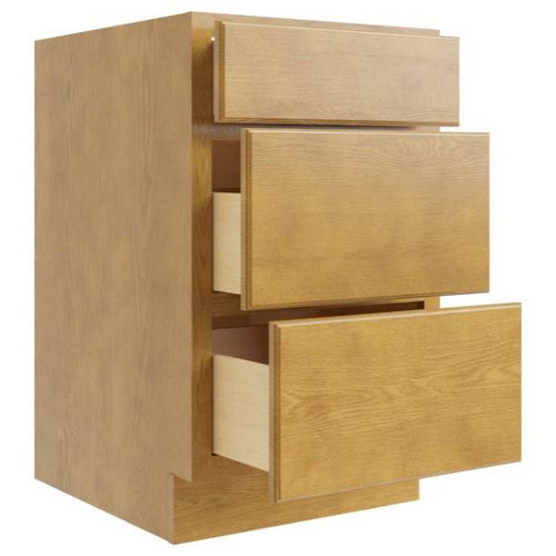 CNC CABINETRY Country Oak Drawer Base Cabinet 24w X 34.5h