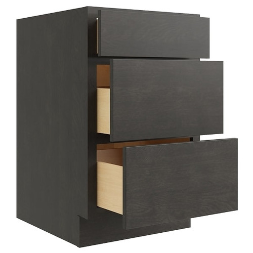 CNC CABINETRY Luxor Smoky Grey Drawer Base Cabinet 24w X 34.5h