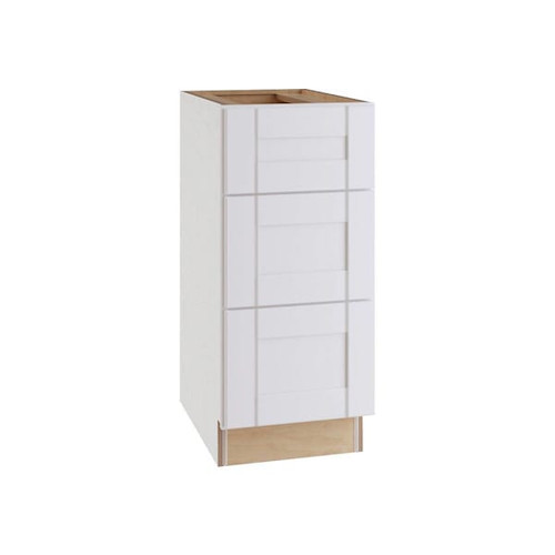 Express Shaker 15 In W X 21 In D X 34.5 In H Assembled Plywood Bath Drawer Base Kitchen Cabinet In Vesper White