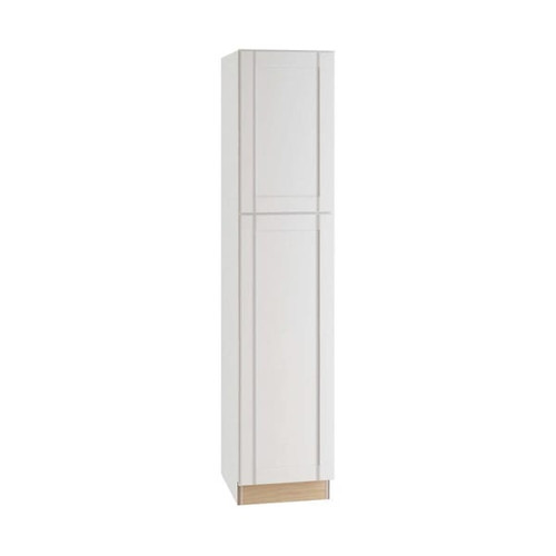Express Shaker 18 In W X 24 In D X 84 In H Assembled Plywood Pantry Kitchen Cabinet In Vesper White With Soft Close Left