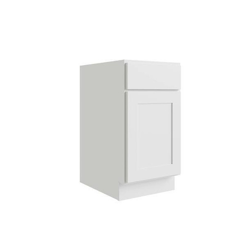 CNC CABINETRY Luxor Waste Basket Cabinet, 18"W X 24"D, Shaker White