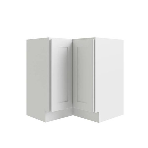CNC CABINETRY Luxor 36" Lazy Susan Corner Cabinet, Ada, Right, Shaker White