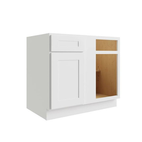 CNC CABINETRY Luxor 42" Blind Base Cabinet, 5-Pc, Right, Shaker White