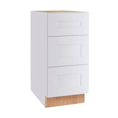 Newport 24 In. W X 24 In. D X 34.5 In. H Assembled Plywood Drawer Base Kitchen Cabinet In Pacific White With Soft Close