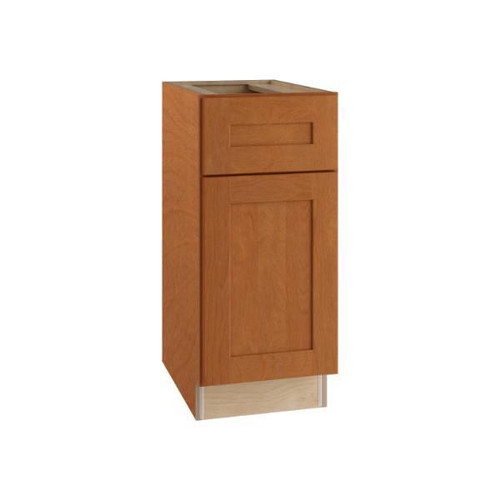 Newport 15 In. W X 24 In. D X 34.5 In. H Assembled Plywood Base Kitchen Cabinet In Cinnamon With Soft Close LH