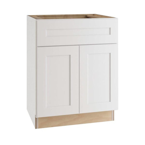 Newport 27 In. W X 21 In. D X 34.5 In. H Assembled Plywood Sink Base Bath Cabinet In Pacific White With Soft Close