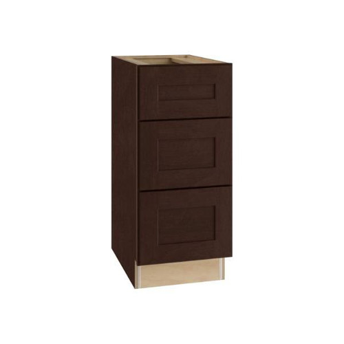Newport 15 In. W X 24 In. D X 34.5 In. H Assembled Plywood Drawer Base Kitchen Cabinet In Manganite With Soft Close