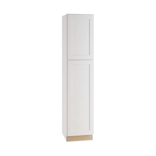 Newport 18 In. W X 24 In. D X 90 In. H Assembled Plywood Pantry Kitchen Cabinet In Pacific White With Soft Close LH