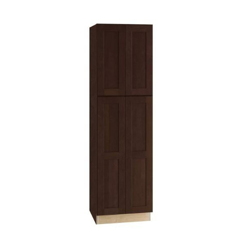 Newport 24 In. W X 24 In. D X 84 In. H Assembled Plywood Pantry Kitchen Cabinet Manganite With Soft Close