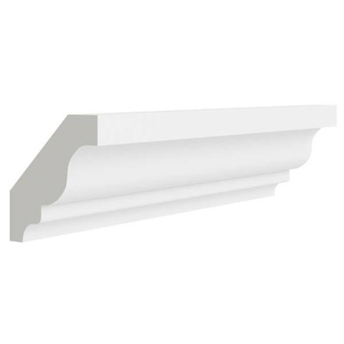 CNC CABINETRY Luxor White Crown Molding 2w X 96h