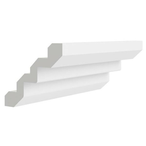 CNC CABINETRY Luxor White Royal Crown Molding, Shaker 1w X 3.5h