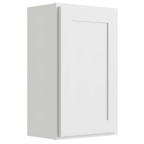 CNC CABINETRY 15" W X 30" H 1 Door Wall Cabinet, Luxor White