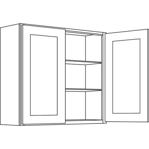 CNC CABINETRY 30" W X 30" H 2 Door Wall Cabinet, Country Oak