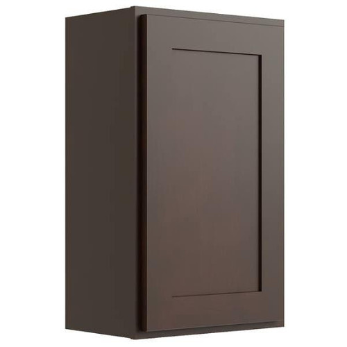 CNC CABINETRY 18" W X 30" H 1 Door Wall Cabinet, Luxor Espresso