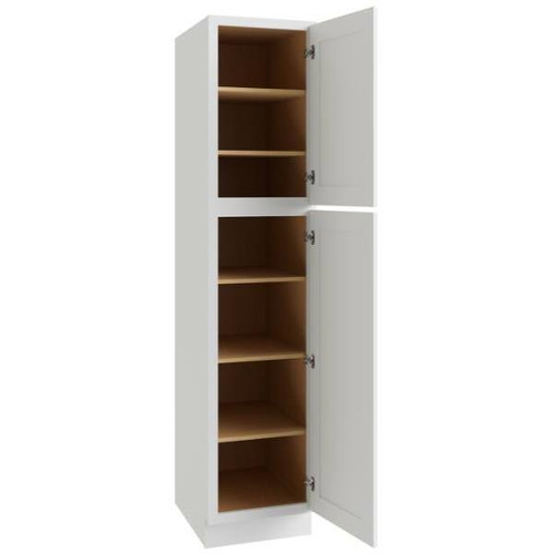 CNC CABINETRY 84" H Single Door Utility Cabinet (L), Luxor White