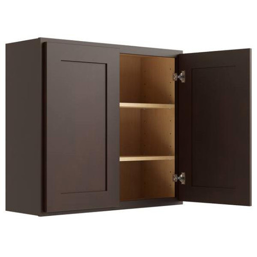CNC CABINETRY 30" W X 30" H 2 Door Wall Cabinet, Luxor Espresso