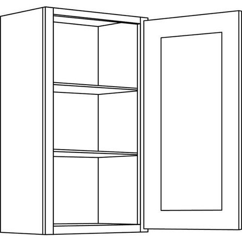 CNC CABINETRY 18" W X 30" H 1 Door Wall Cabinet, Country Oak