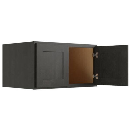CNC CABINETRY Luxor Smoky Grey Wall Cabinet, 24 Deep 30w X 15h