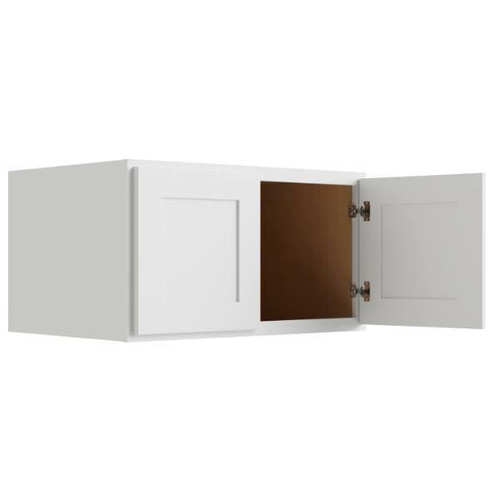 CNC CABINETRY Luxor White Wall Cabinet, 24 Deep 33w X 18h