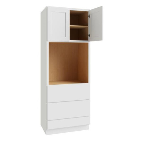 CNC CABINETRY Luxor White Tall Oven Cabinet 33w X 84h