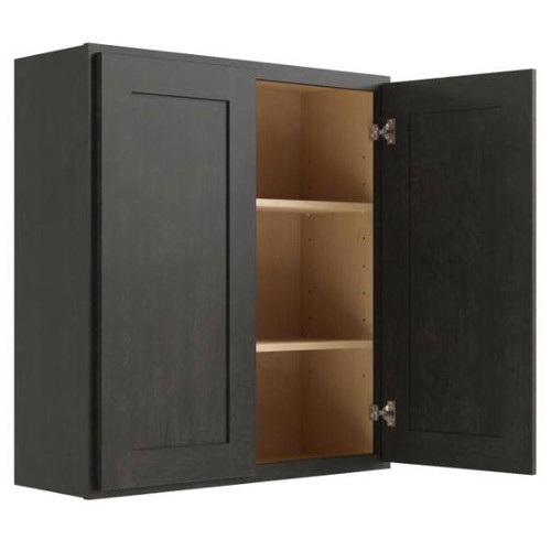 CNC CABINETRY Luxor Smoky Grey Wall Cabinet 33w X 36h