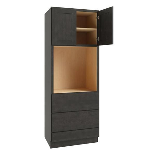 CNC CABINETRY Luxor Smoky Grey Tall Oven Cabinet 33w X 96h