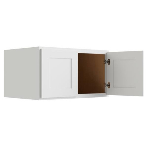 CNC CABINETRY Luxor White Wall Cabinet, 24 Deep 36w X 18h