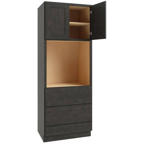 CNC CABINETRY Luxor Smoky Grey Tall Oven Cabinet 33w X 84h