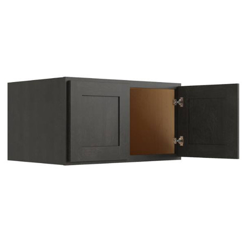 CNC CABINETRY Luxor Smoky Grey Wall Cabinet, 24 Deep 30w X 18h