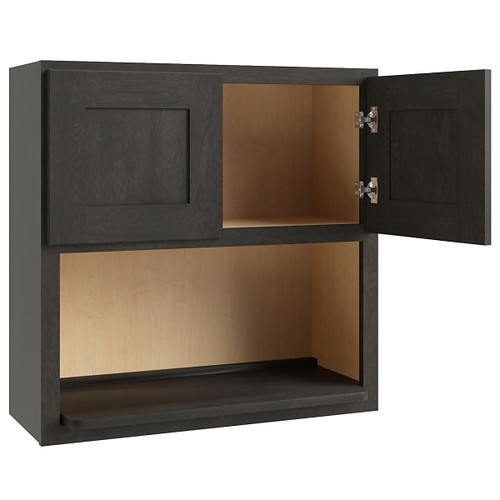 CNC CABINETRY Luxor Smoky Grey Microwave Wall Cabinet 30w X 30h