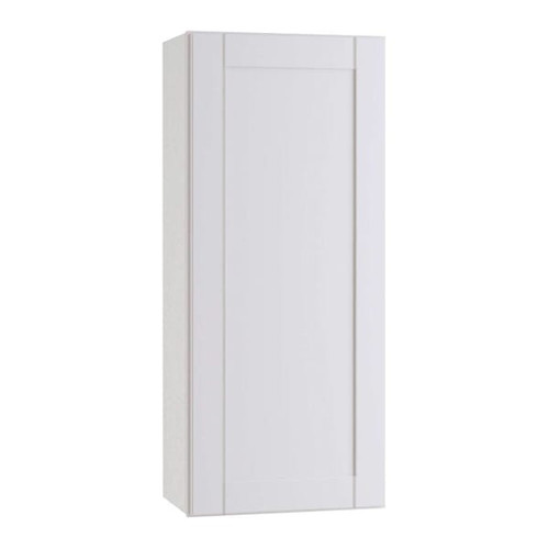 Express Shaker 18 In W X 12 In D X 42 In H Assembled Plywood Wall Kitchen Cabinet In Vesper White With Shelves Left