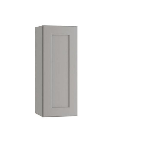 Express Shaker 15 In W X 12 In D X 30 In H Assembled Plywood Wall Kitchen Cabinet In Veiled Gray With Shelves Left