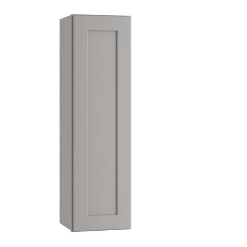 Express Shaker 15 In W X 12 In D X 36 In H Assembled Plywood Wall Kitchen Cabinet In Veiled Gray With Shelves Left
