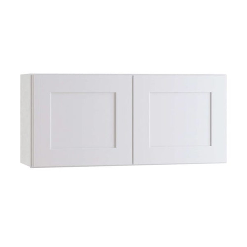 Newport 36 In. W X 12 In. D X 18 In. H Assembled Plywood Wall Bridge Kitchen Cabinet In Pacific White With Soft Close