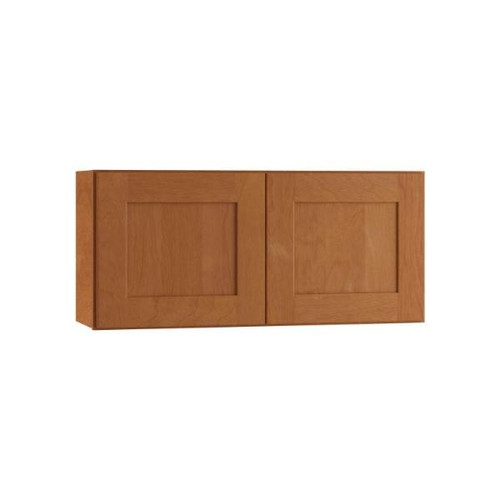Newport 30 In. W X 12 In. D X 15 In. H Assembled Plywood Wall Bridge Kitchen Cabinet In Cinnamon With Soft Close