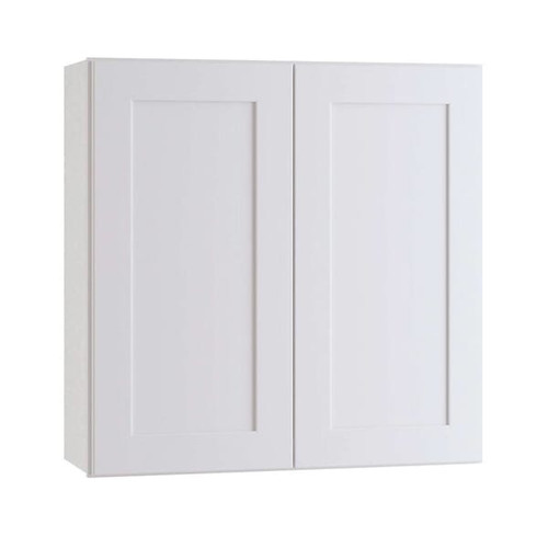Newport 27 In. W X 12 In. D X 36 In. H Assembled Plywood Wall Kitchen Cabinet In Pacific White With Soft Close