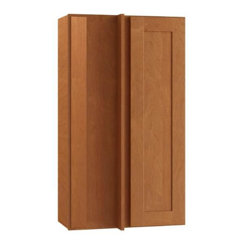 Newport 24 In. W X 12 In. D X 36 In. H Assembled Plywood Blind Wall Kitchen Cabinet In Cinnamon With Soft Close LH