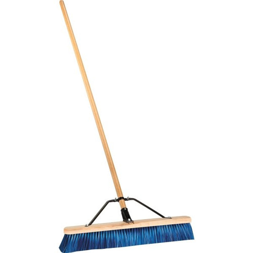 Maintenance Warehouse 24 In Push Broom W/ Wet-Dry All Purpose Stiff Bristles (2-Pack)